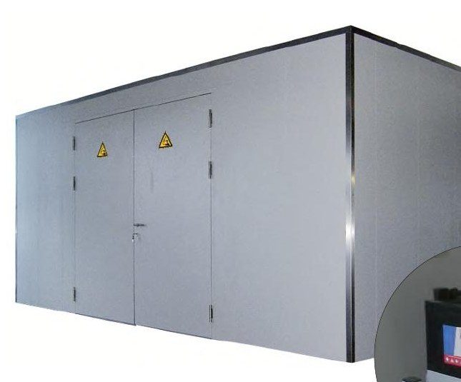 PRIOROOM walk-in modular fire-rated battery storage room with racking