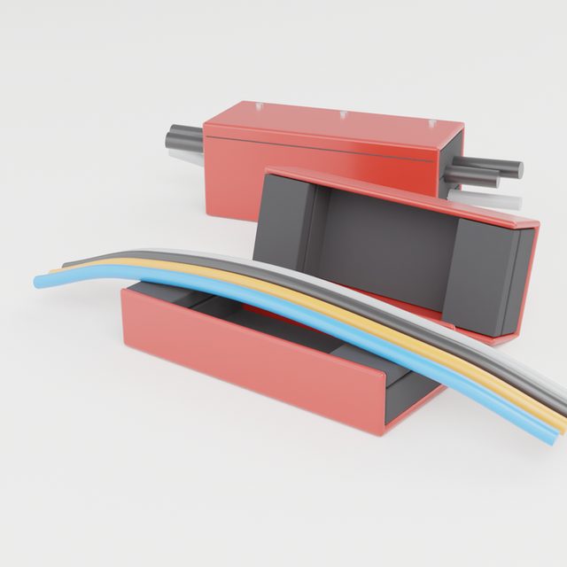 Square 102 × 102 mm Firebreak Service Transit with galvanised steel mounting flange